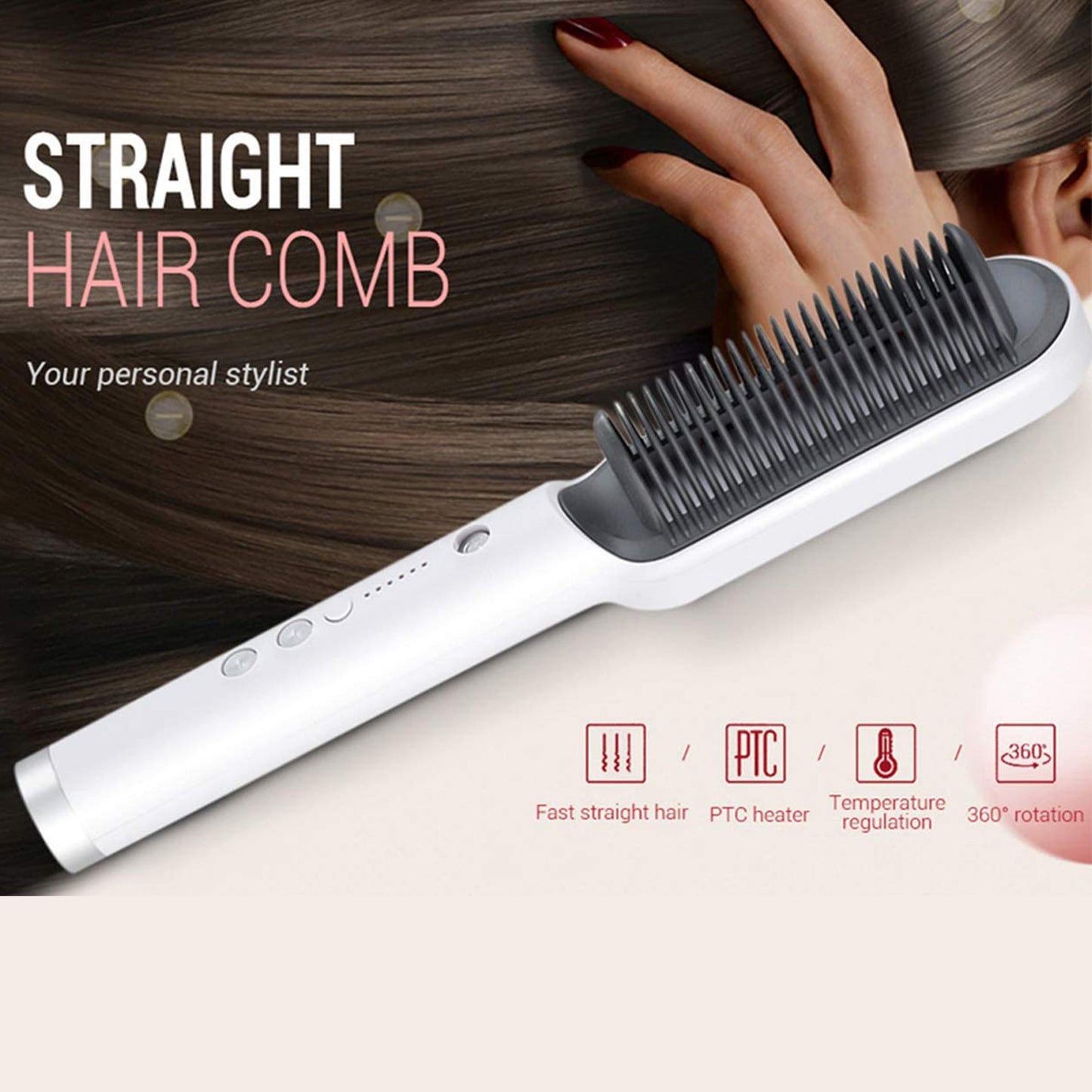Electric Hair Straightener Brush