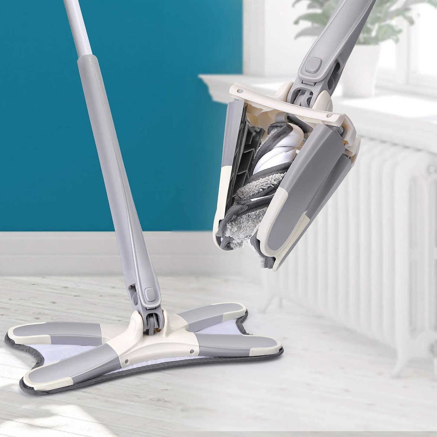 Rotating X Mop Flat Microfiber