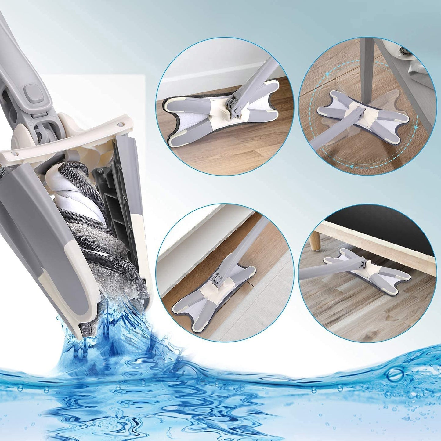 Rotating X Mop Flat Microfiber